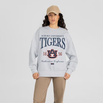 Women's Gameday Couture Ash Auburn Tigers Instant Classic Sweatshirt