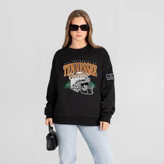 Women's Gameday Couture Black Tennessee Volunteers Field Focus Black Label Sweatshirt