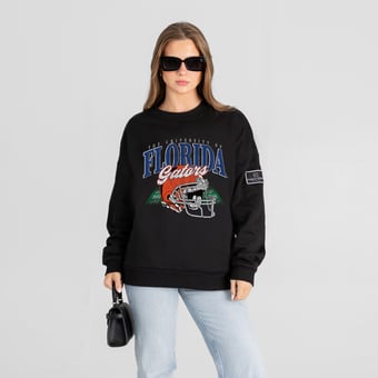 Women's Gameday Couture Black Florida Gators Field Focus Black Label Sweatshirt