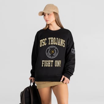 Women's Gameday Couture Black USC Trojans Fierce Flow Black Label Sweatshirt
