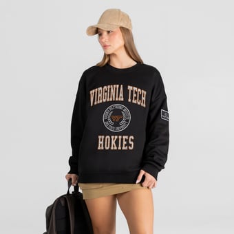 Women's Gameday Couture Black Virginia Tech Hokies Fierce Flow Black Label Sweatshirt