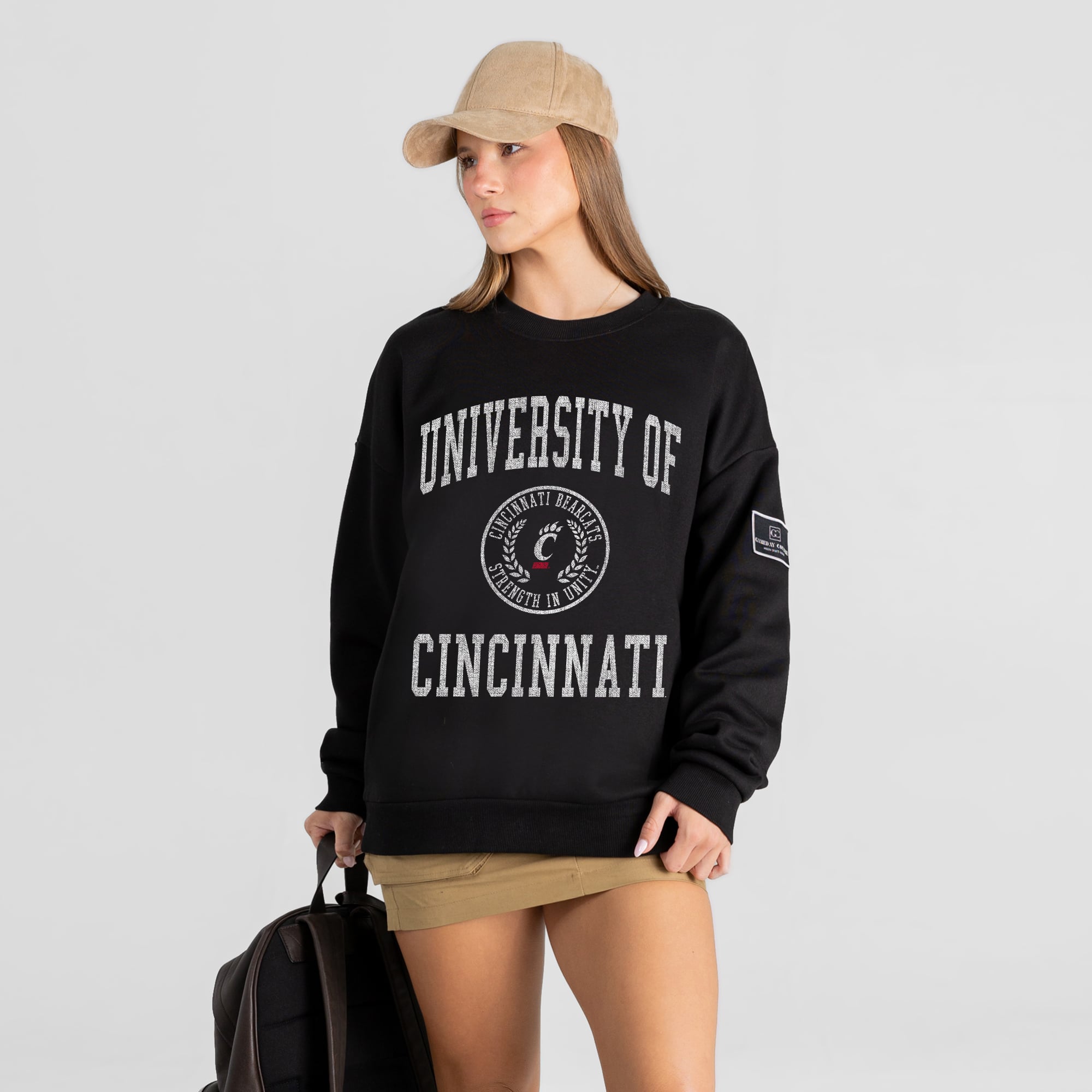 Women's Gameday Couture Black Cincinnati Bearcats Fierce Flow Black Label Sweatshirt