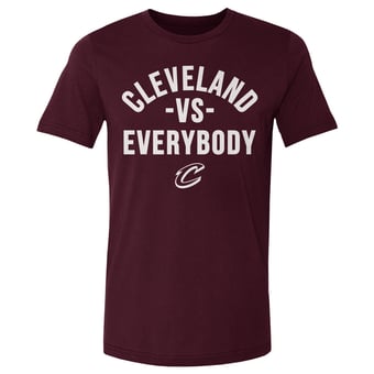 Men's 500 Level  Wine Cleveland Cavaliers vs. Everybody T-Shirt