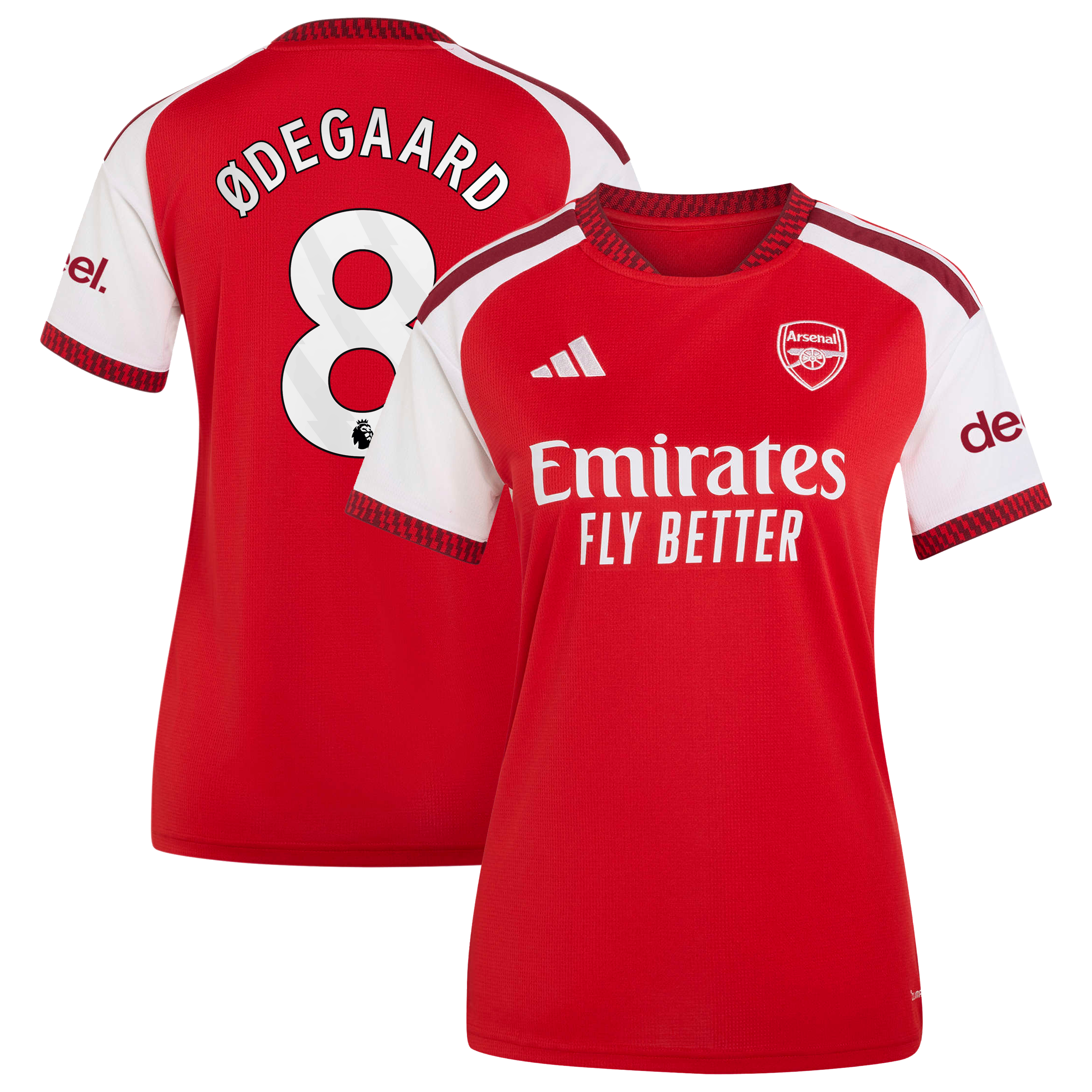 Women's adidas Martin Ødegaard Red Arsenal 2026/27 Home Replica Jersey