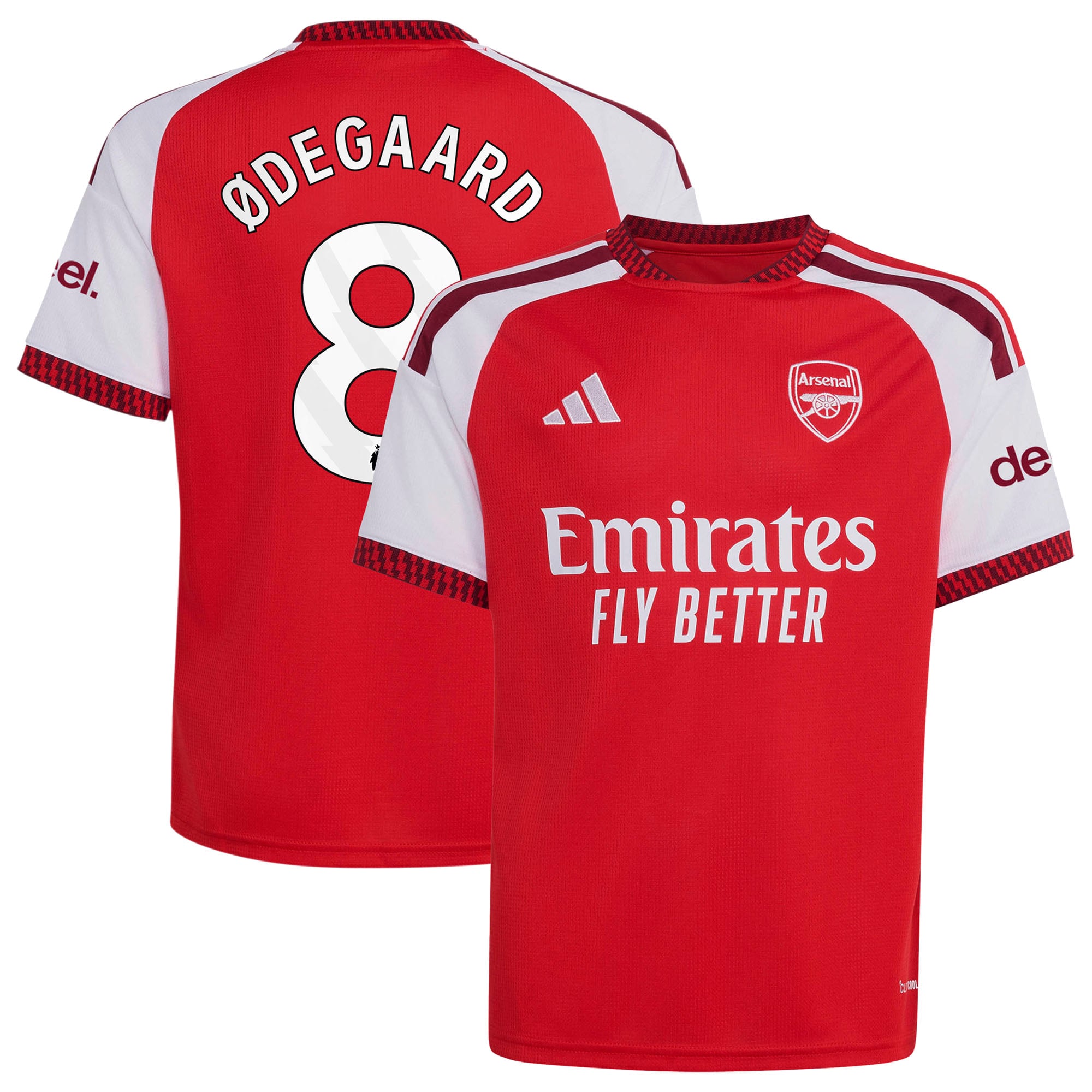 Youth adidas Martin Ødegaard Red Arsenal 2026/27 Home Replica Jersey