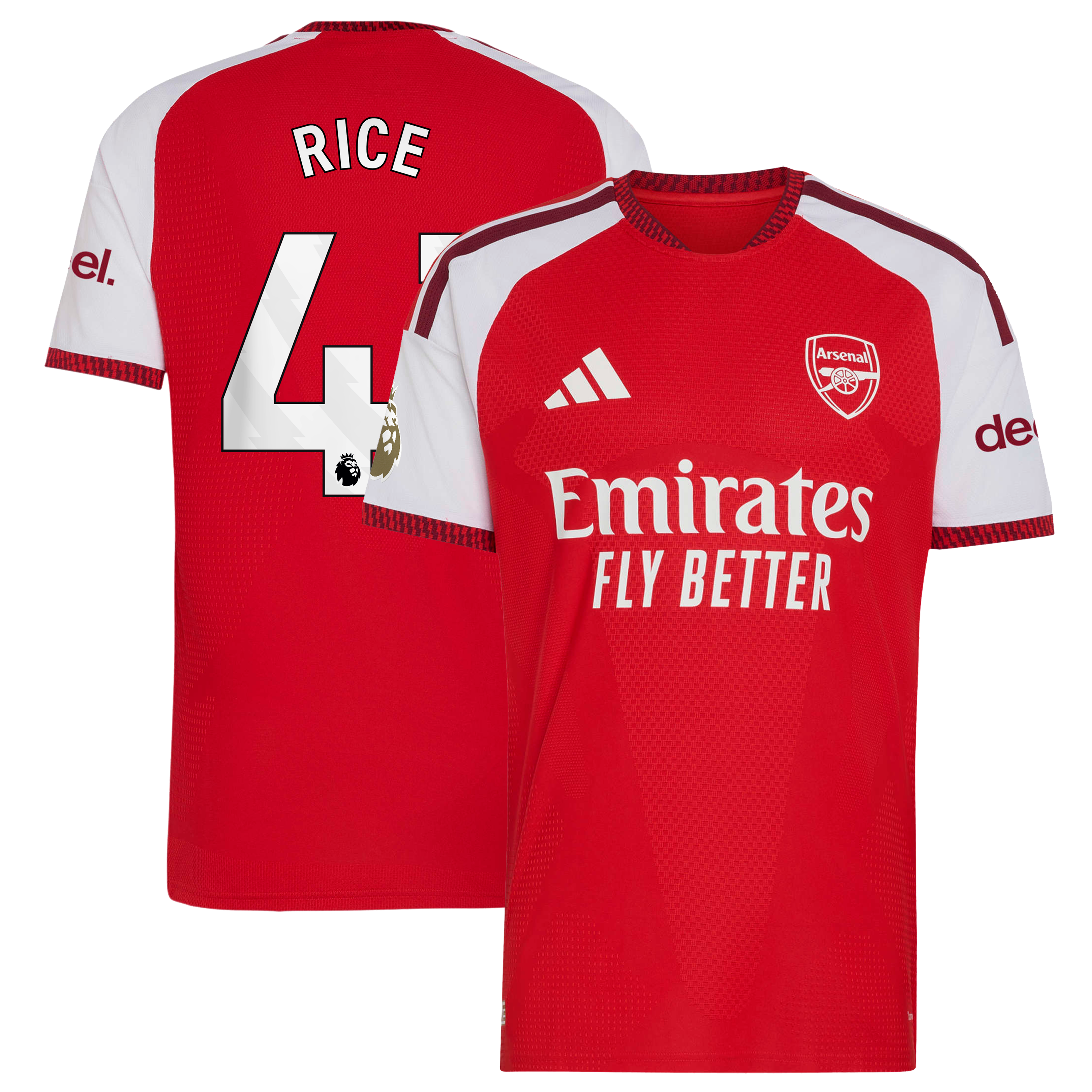Men's adidas Declan Rice Red Arsenal 2026/27 Home Authentic Jersey
