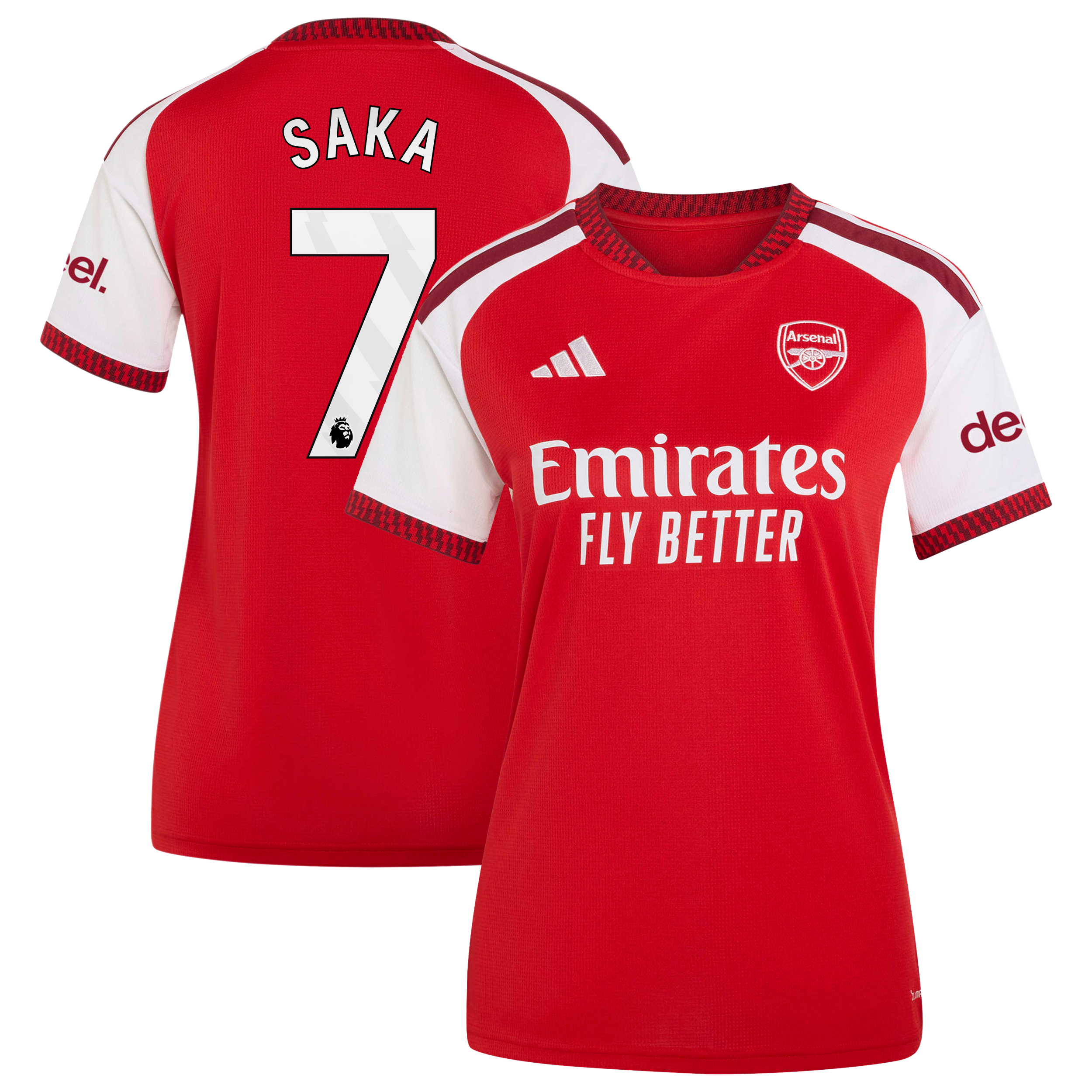 Women's adidas Bukayo Saka Red Arsenal 2026/27 Home Replica Jersey
