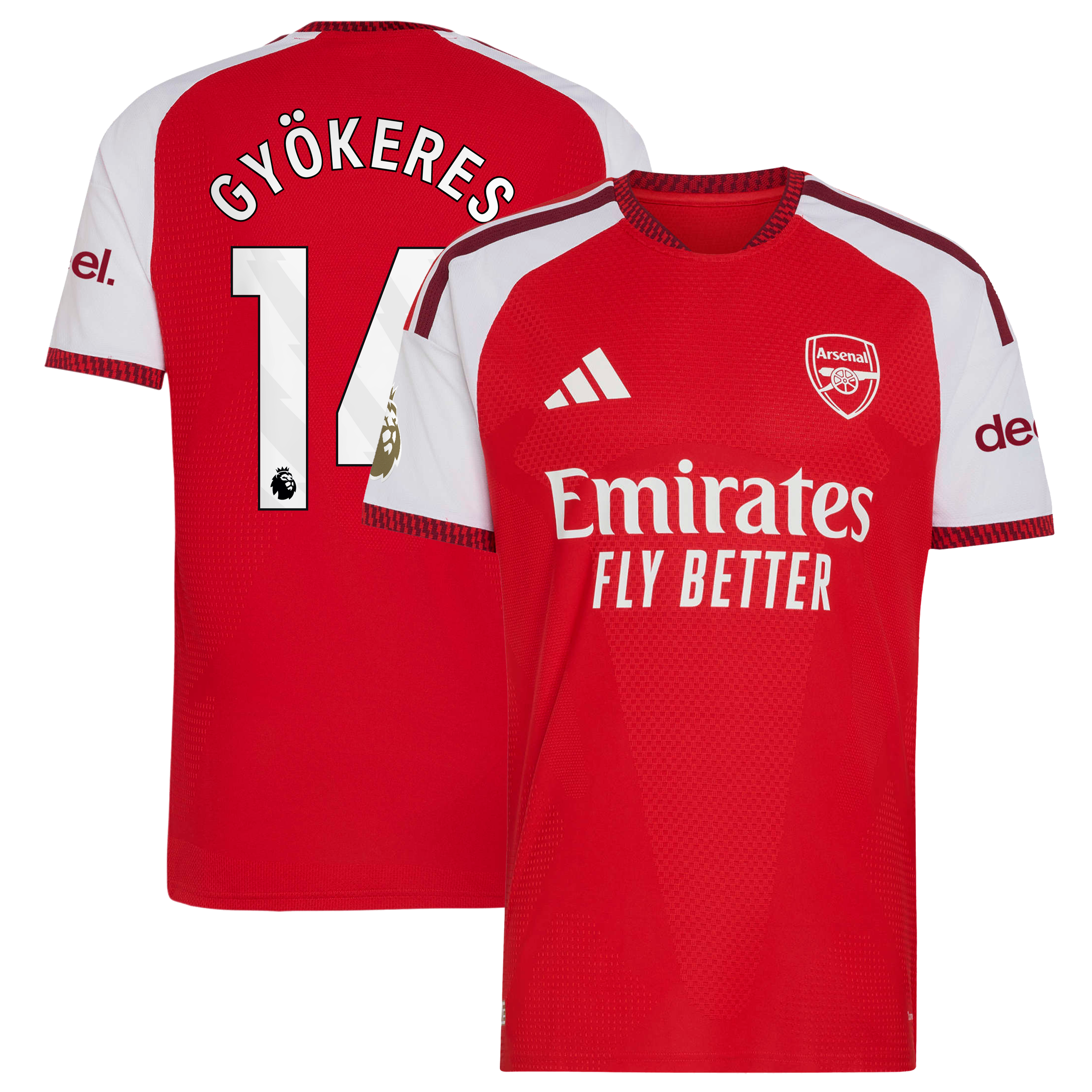 Men's adidas Viktor Gyökeres Red Arsenal 2026/27 Home Authentic Jersey