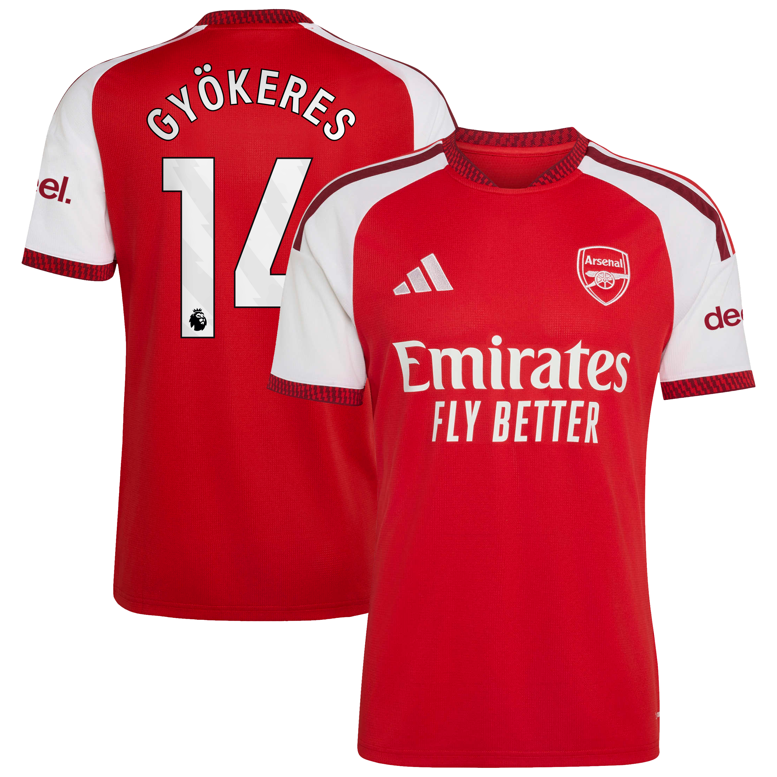 Men's adidas Viktor Gyökeres Red Arsenal 2026/27 Home Replica Jersey