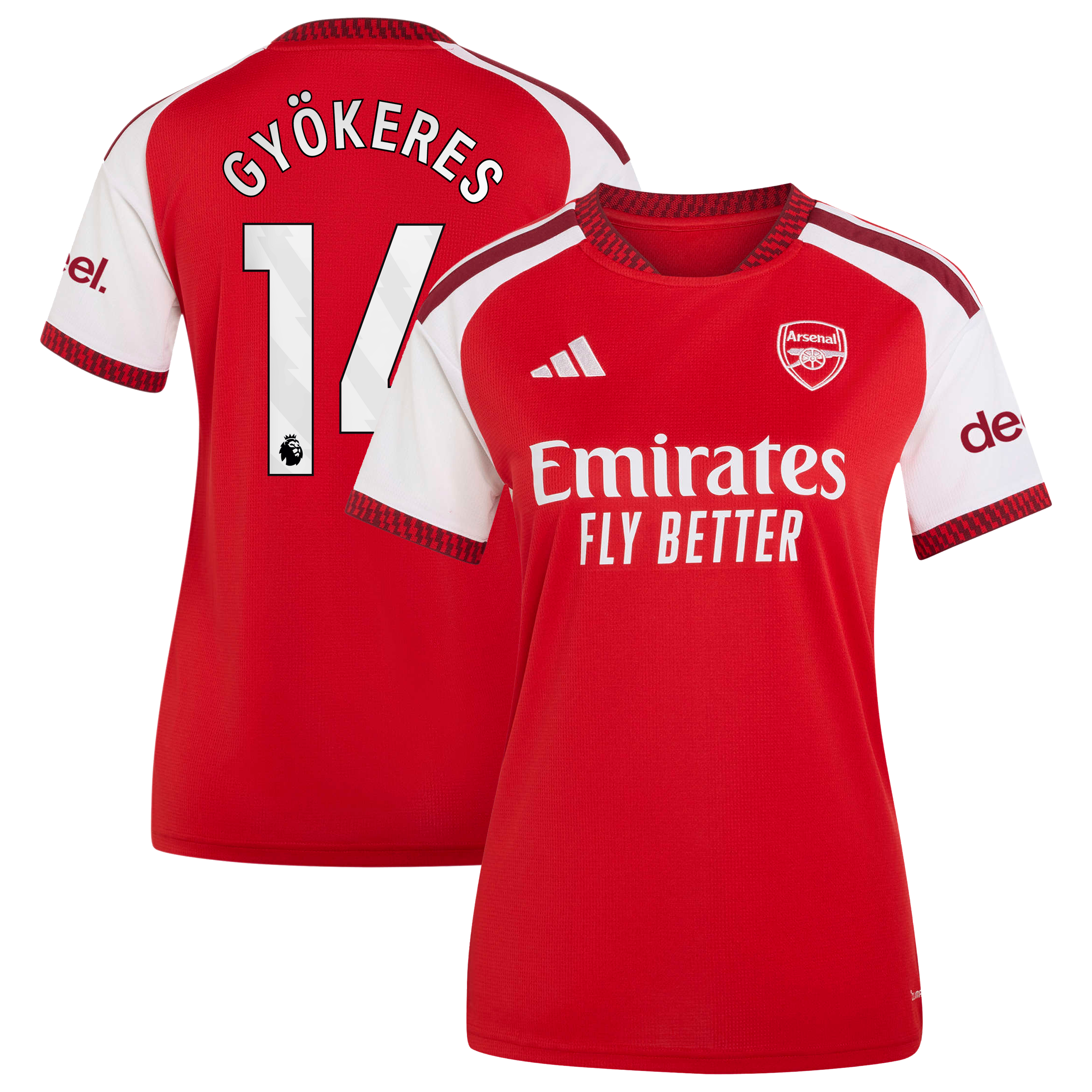 Women's adidas Viktor Gyökeres Red Arsenal 2026/27 Home Replica Jersey