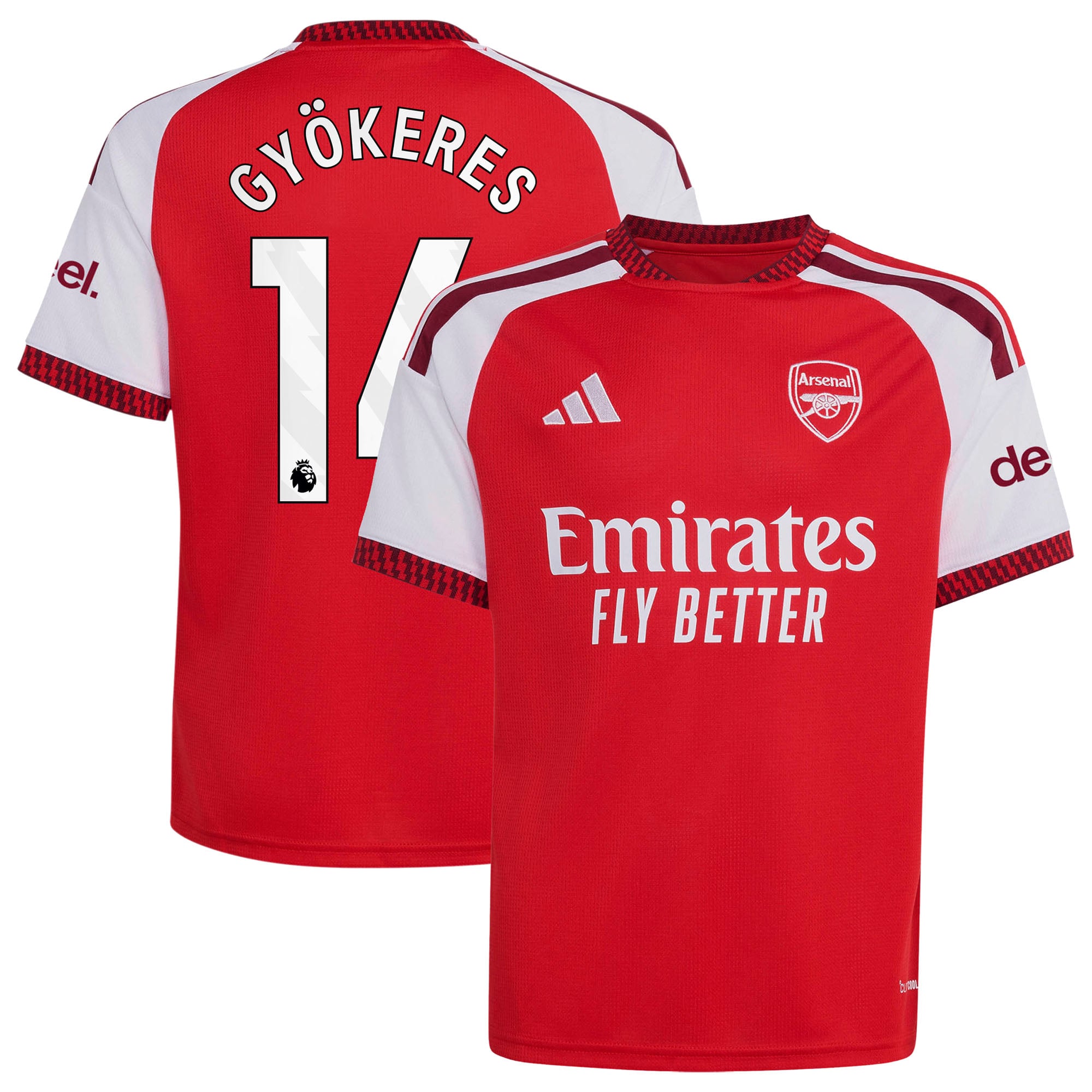 Youth adidas Viktor Gyökeres Red Arsenal 2026/27 Home Replica Jersey