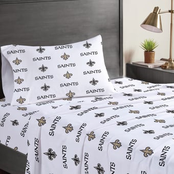 Pegasus New Orleans Saints Three-Piece Twin Sheet Set