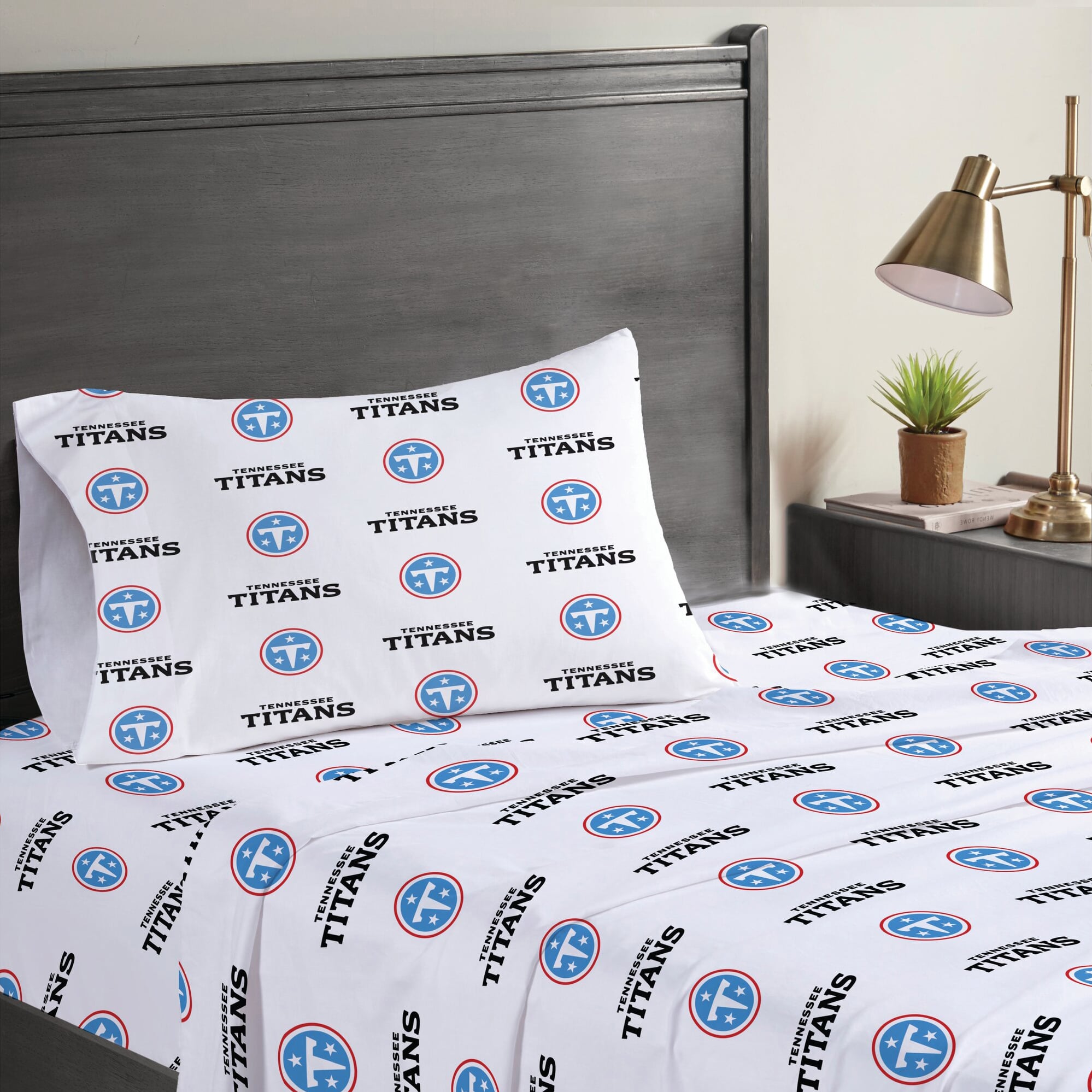 Pegasus Tennessee Titans Three-Piece Twin Sheet Set
