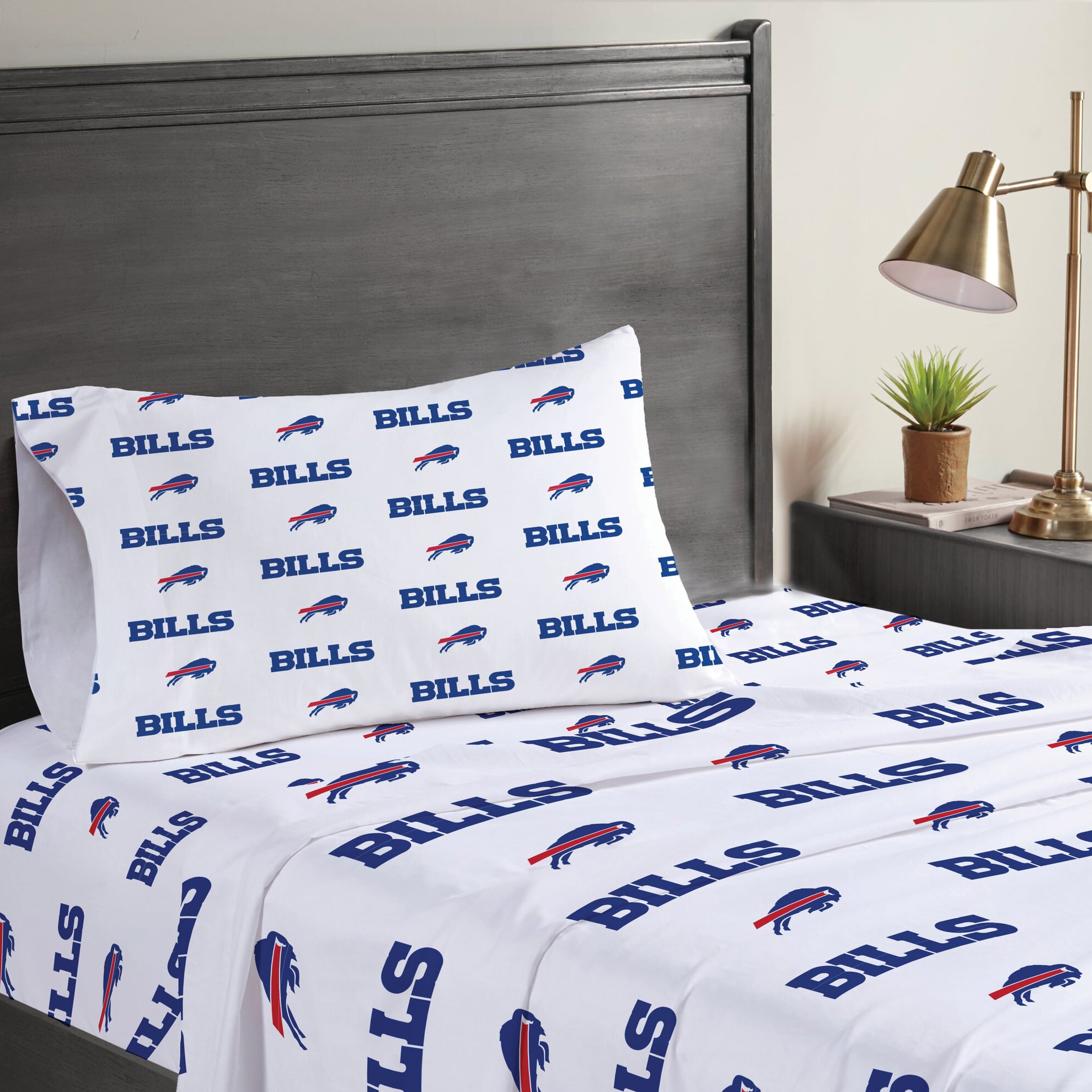 Pegasus Buffalo Bills Three-Piece Twin Sheet Set