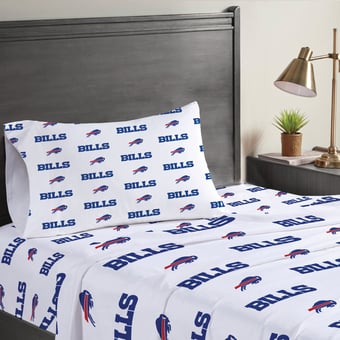 Pegasus Buffalo Bills Three-Piece Twin Sheet Set