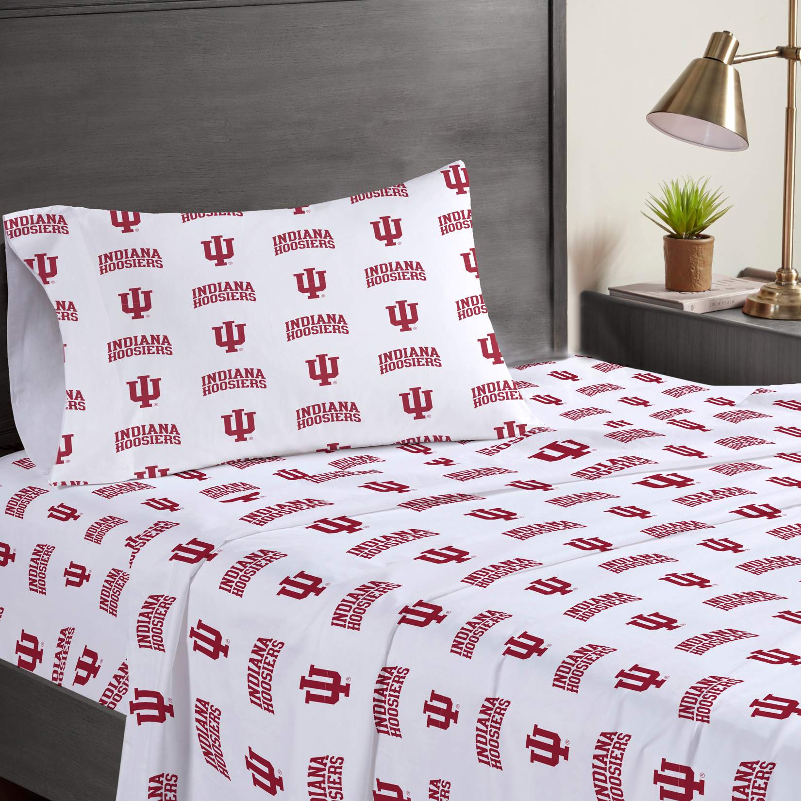 Pegasus Indiana Hoosiers Three-Piece Twin Sheet Set