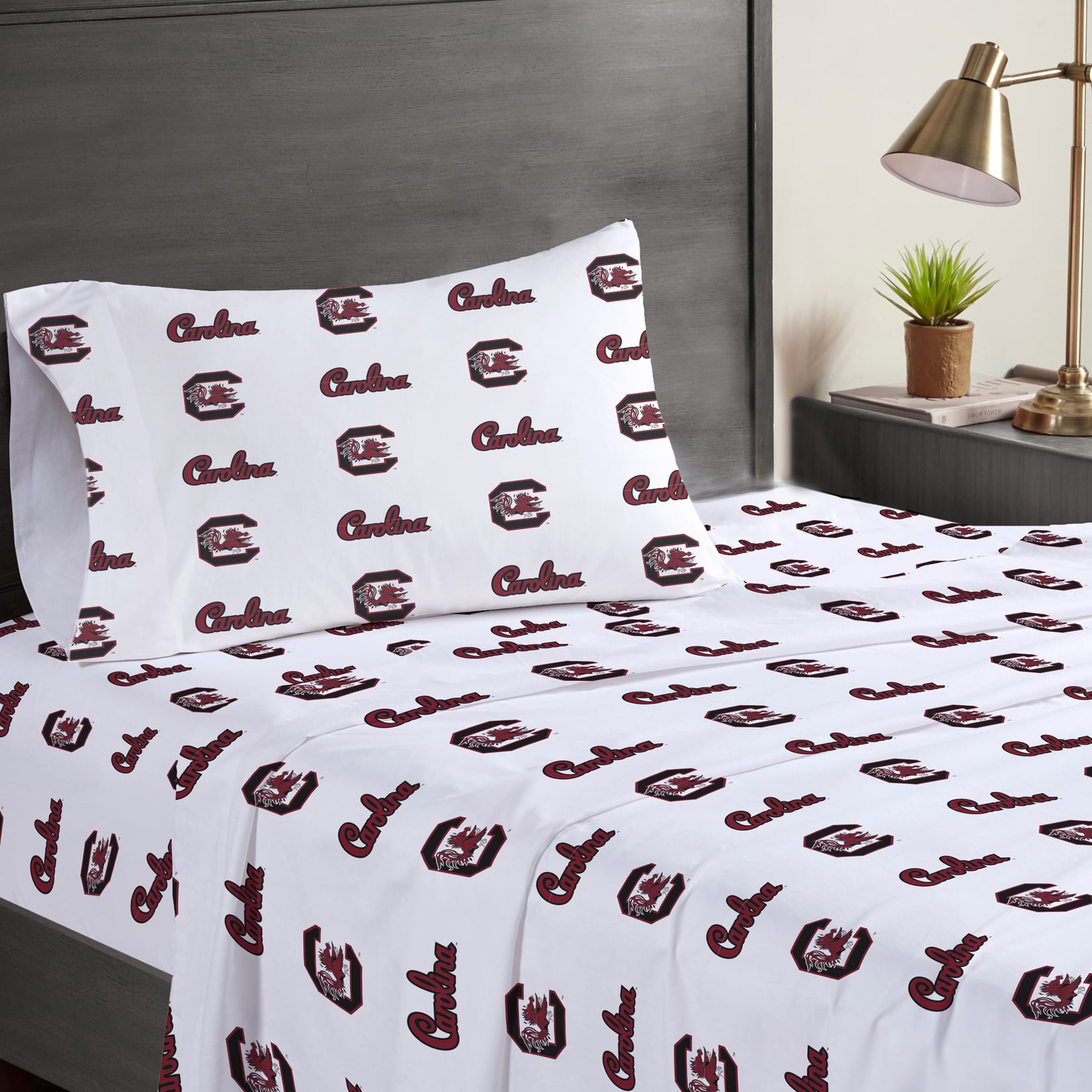 Pegasus South Carolina Gamecocks Three-Piece Twin Sheet Set