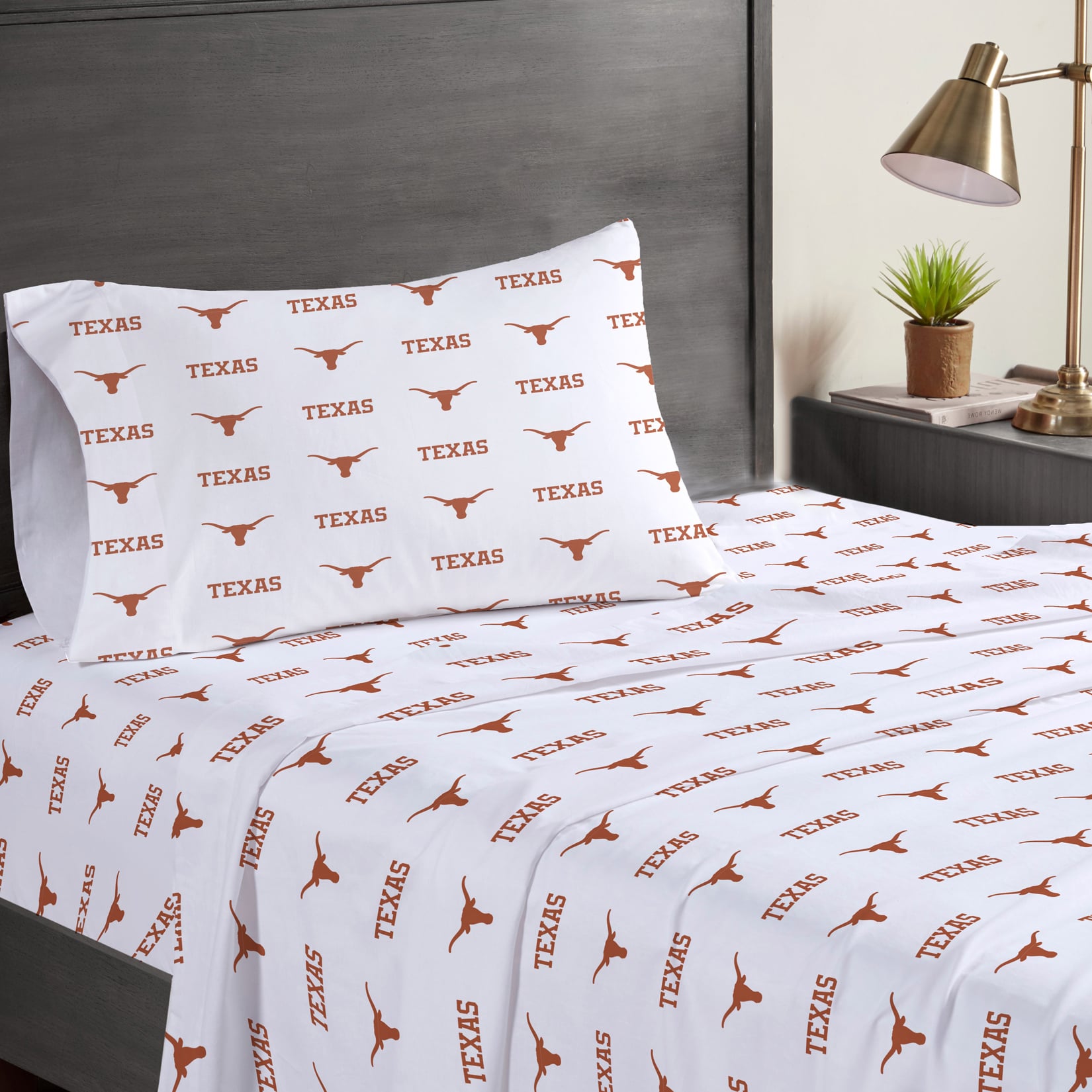 Pegasus Texas Longhorns Three-Piece Twin Sheet Set