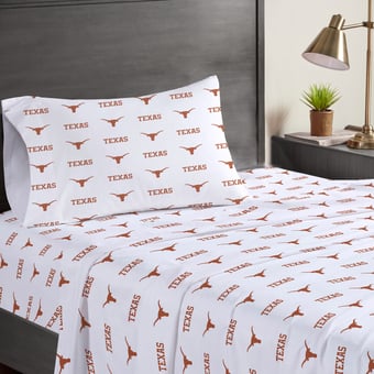 Pegasus Texas Longhorns Three-Piece Twin Sheet Set
