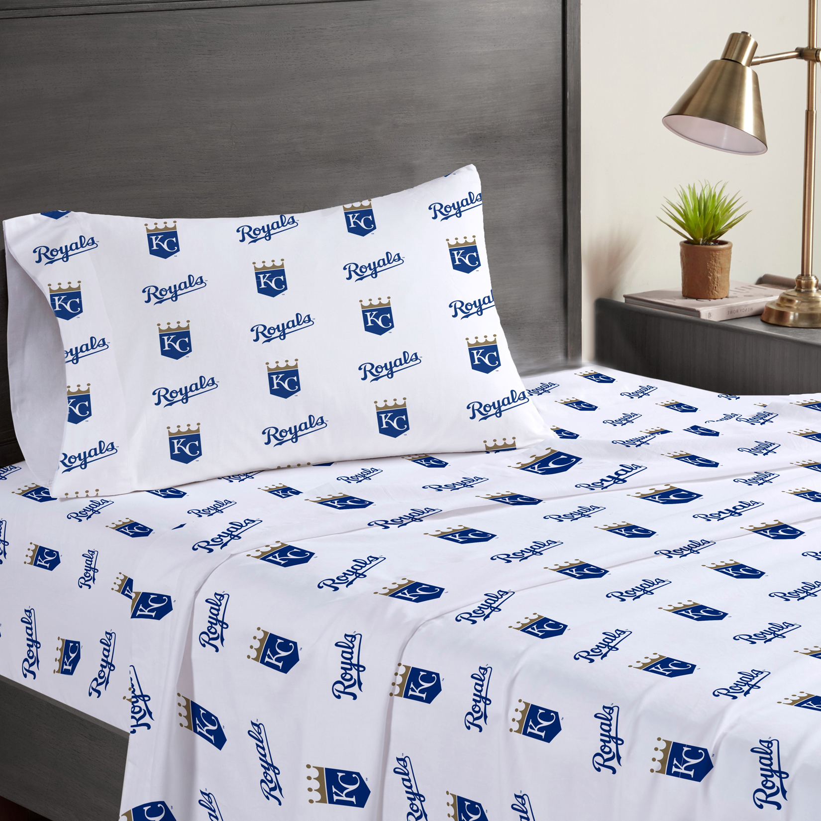 Pegasus Kansas City Royals Three-Piece Twin Sheet Set