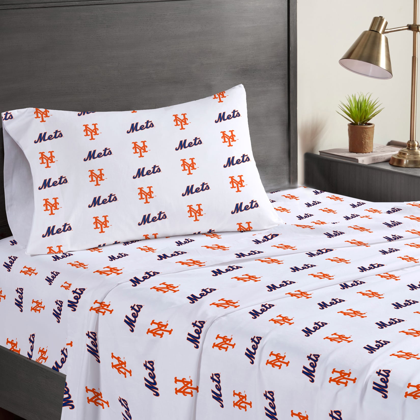 Pegasus New York Mets Three-Piece Twin Sheet Set
