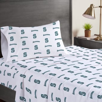 Pegasus Seattle Mariners Three-Piece Twin Sheet Set