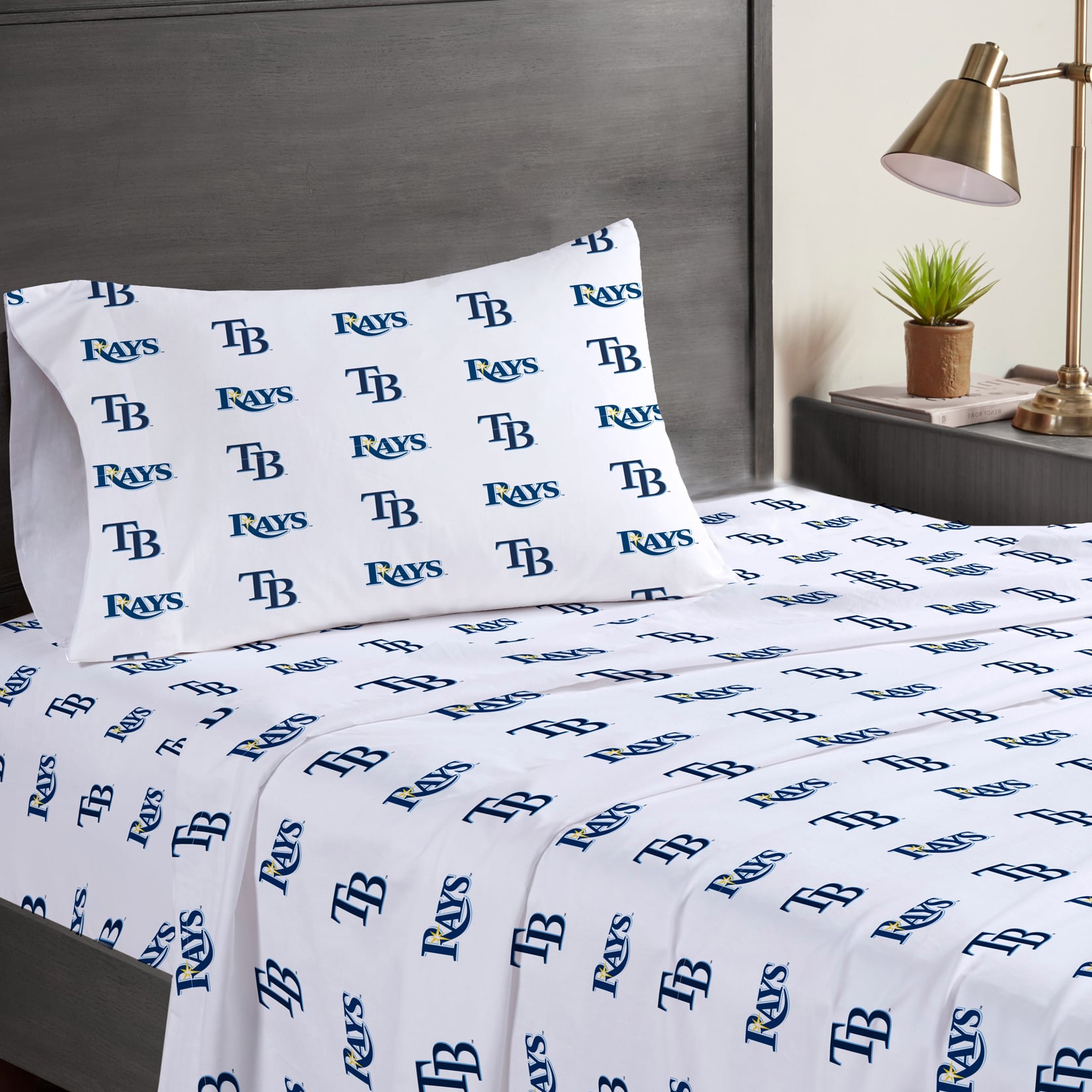 Pegasus Tampa Bay Rays Three-Piece Twin Sheet Set
