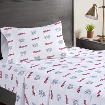 Pegasus Washington Nationals Three-Piece Twin Sheet Set
