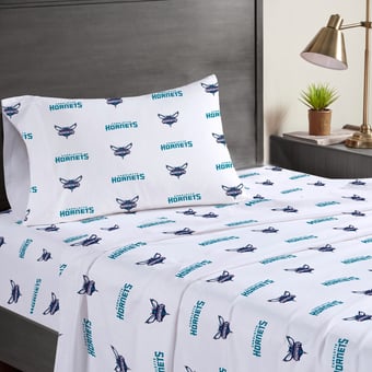 Pegasus Charlotte Hornets Three-Piece Twin Sheet Set