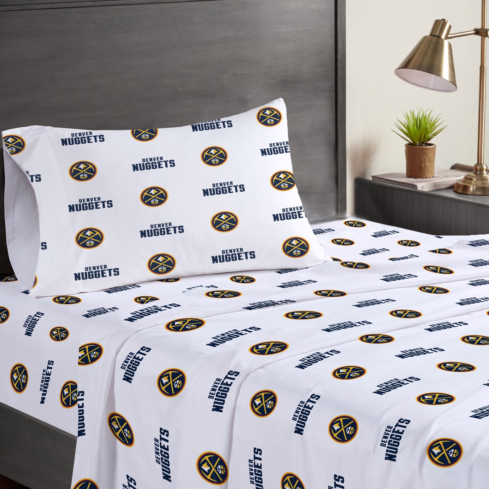 Pegasus Denver Nuggets Three-Piece Twin Sheet Set