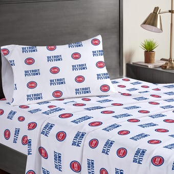 Pegasus Detroit Pistons Three-Piece Twin Sheet Set