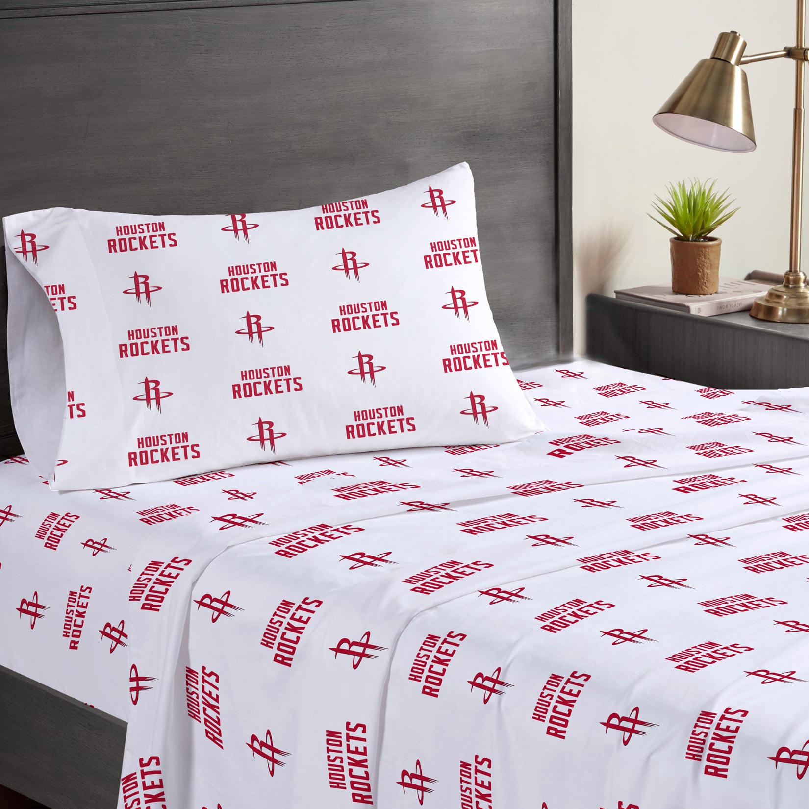 Pegasus Houston Rockets Three-Piece Twin Sheet Set