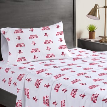 Pegasus Houston Rockets Three-Piece Twin Sheet Set