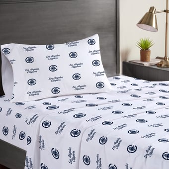 Pegasus LA Clippers Three-Piece Twin Sheet Set