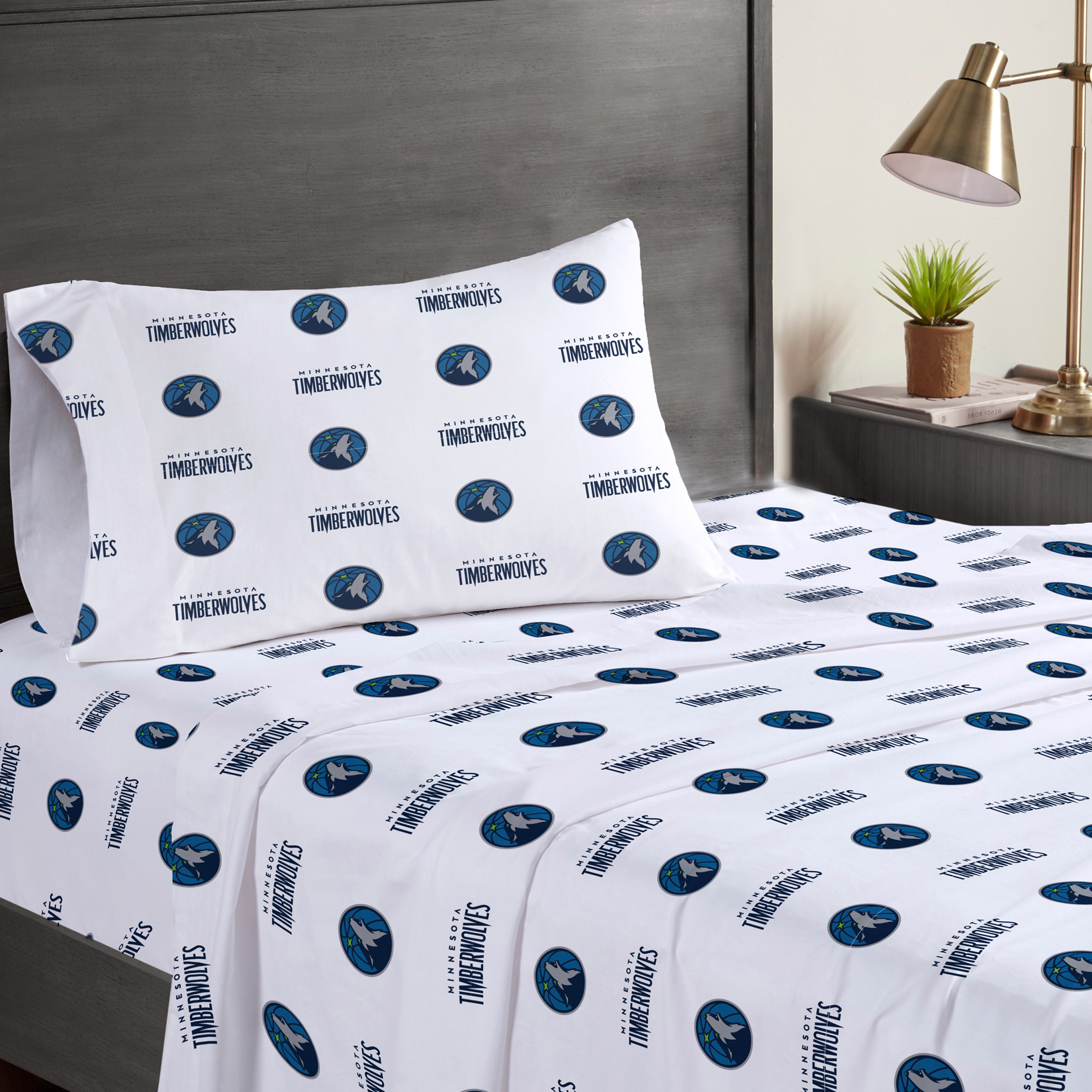 Pegasus Minnesota Timberwolves Three-Piece Twin Sheet Set