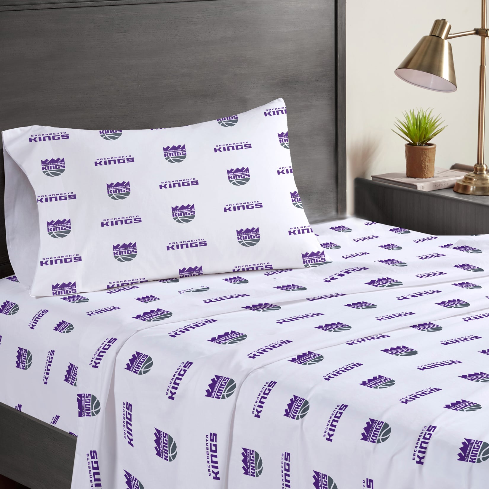 Pegasus Sacramento Kings Three-Piece Twin Sheet Set
