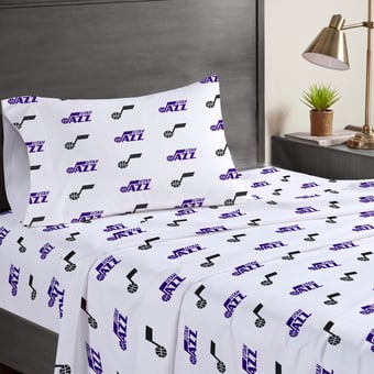 Pegasus Utah Jazz Three-Piece Twin Sheet Set