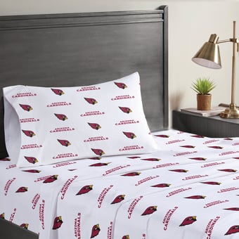 Pegasus Arizona Cardinals Three-Piece Twin Sheet Set