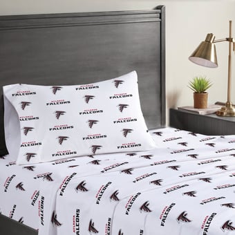 Pegasus Atlanta Falcons Three-Piece Twin Sheet Set