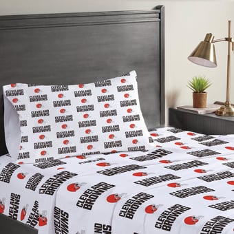 Pegasus Cleveland Browns Three-Piece Twin Sheet Set