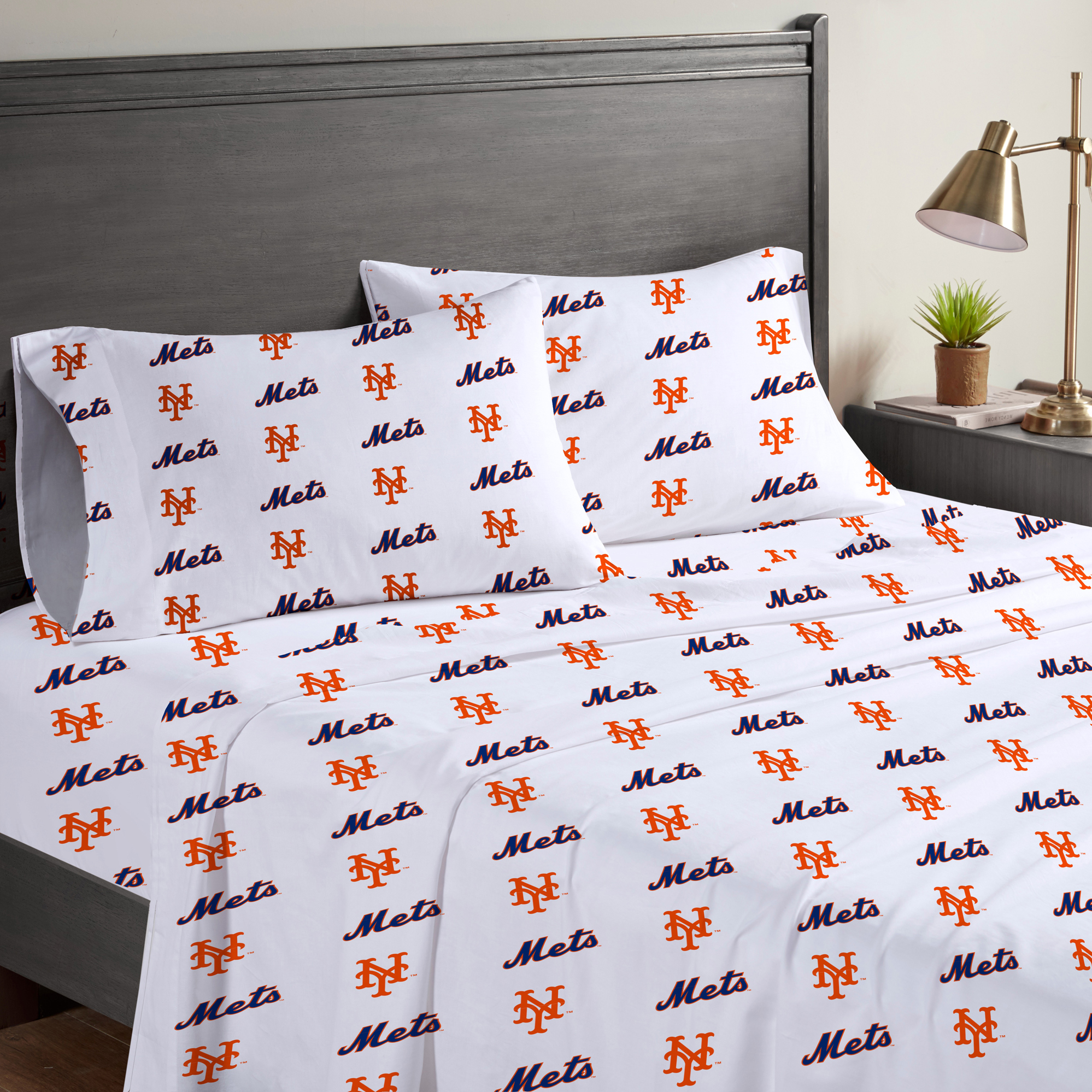 Pegasus New York Mets Four-Piece Full Sheet Set
