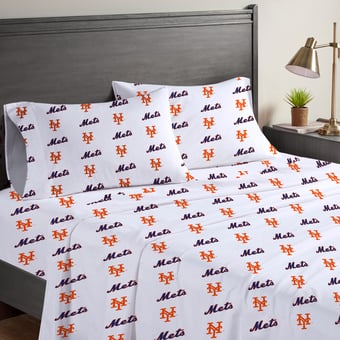 Pegasus New York Mets Four-Piece Full Sheet Set