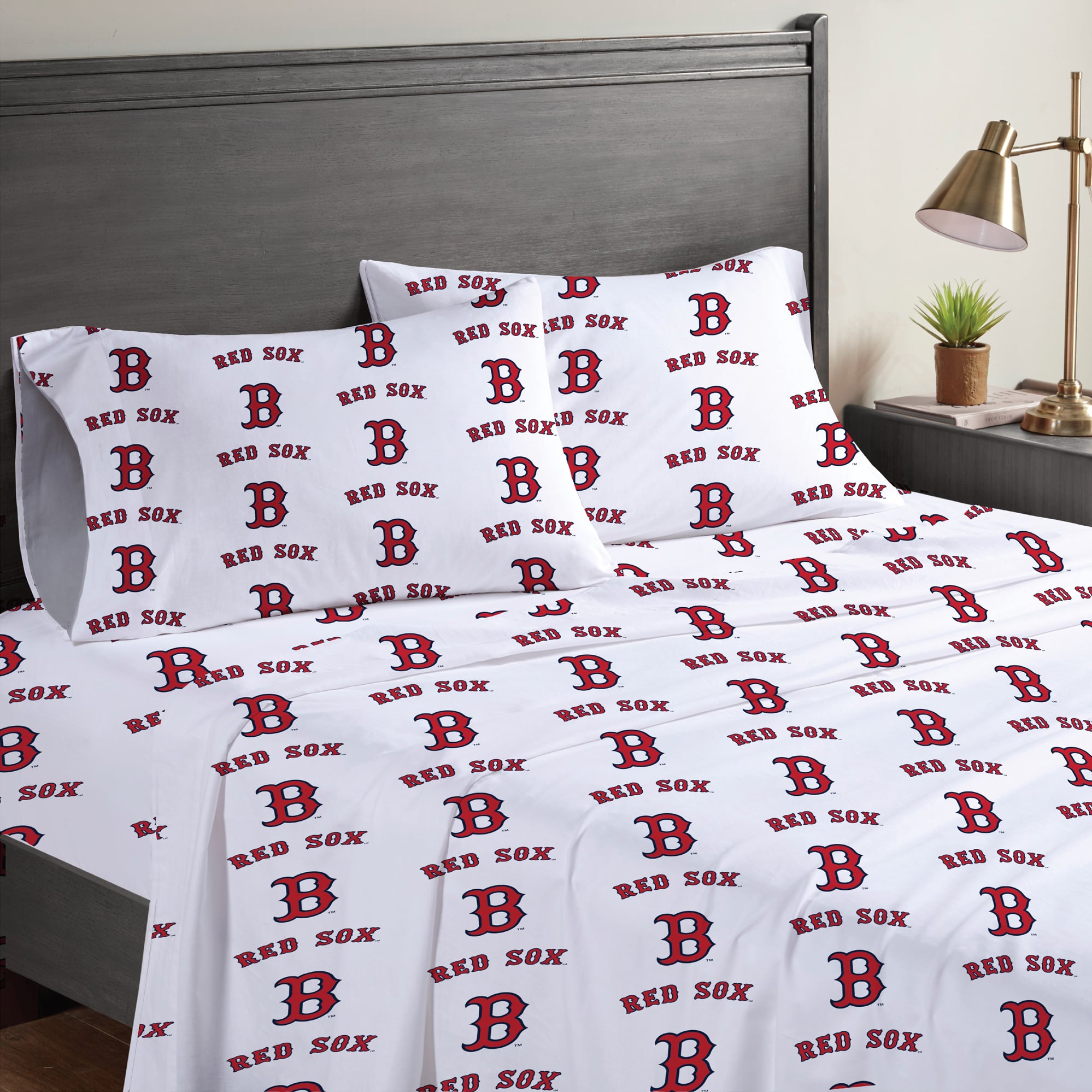 Pegasus Boston Red Sox Four-Piece Queen Sheet Set