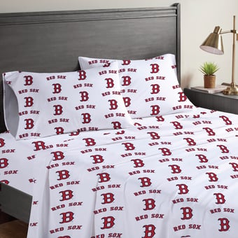 Pegasus Boston Red Sox Four-Piece Queen Sheet Set