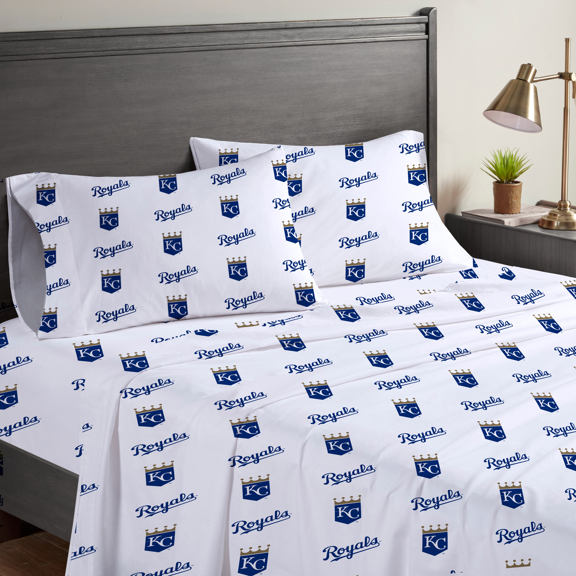 Pegasus Kansas City Royals Four-Piece Queen Sheet Set