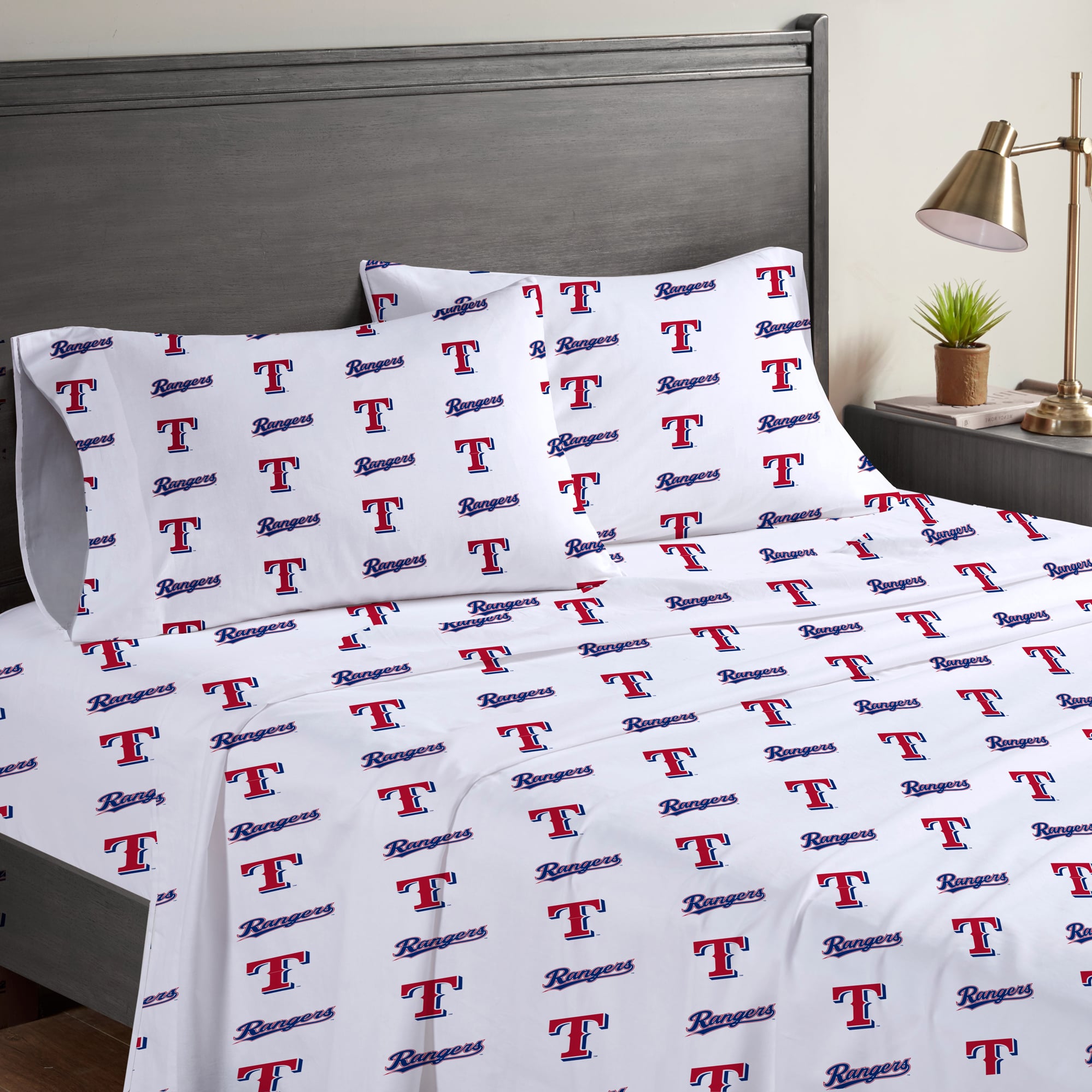 Pegasus Texas Rangers Four-Piece Queen Sheet Set