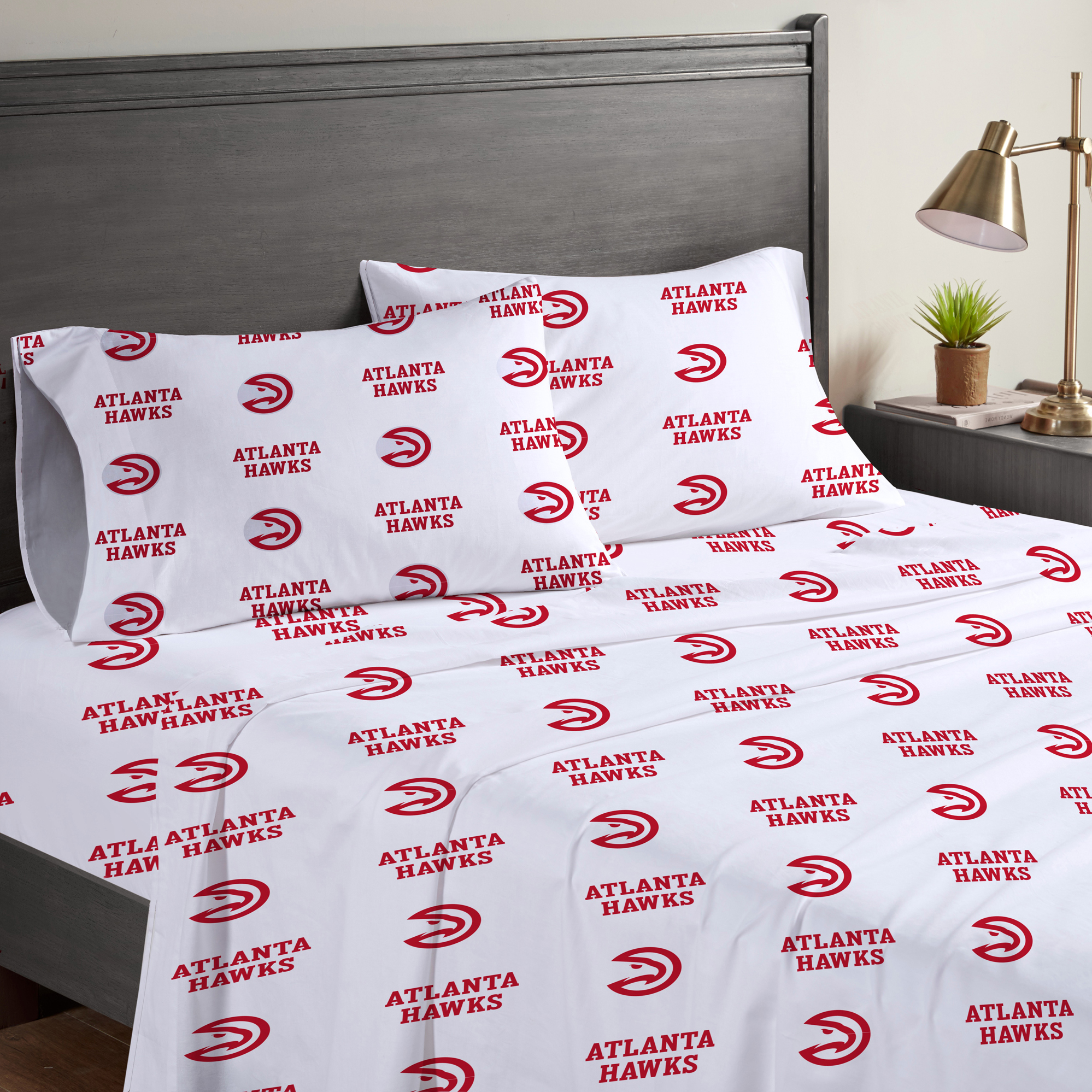 Pegasus Atlanta Hawks Four-Piece Queen Sheet Set