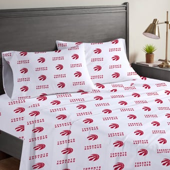 Pegasus Toronto Raptors Four-Piece Queen Sheet Set