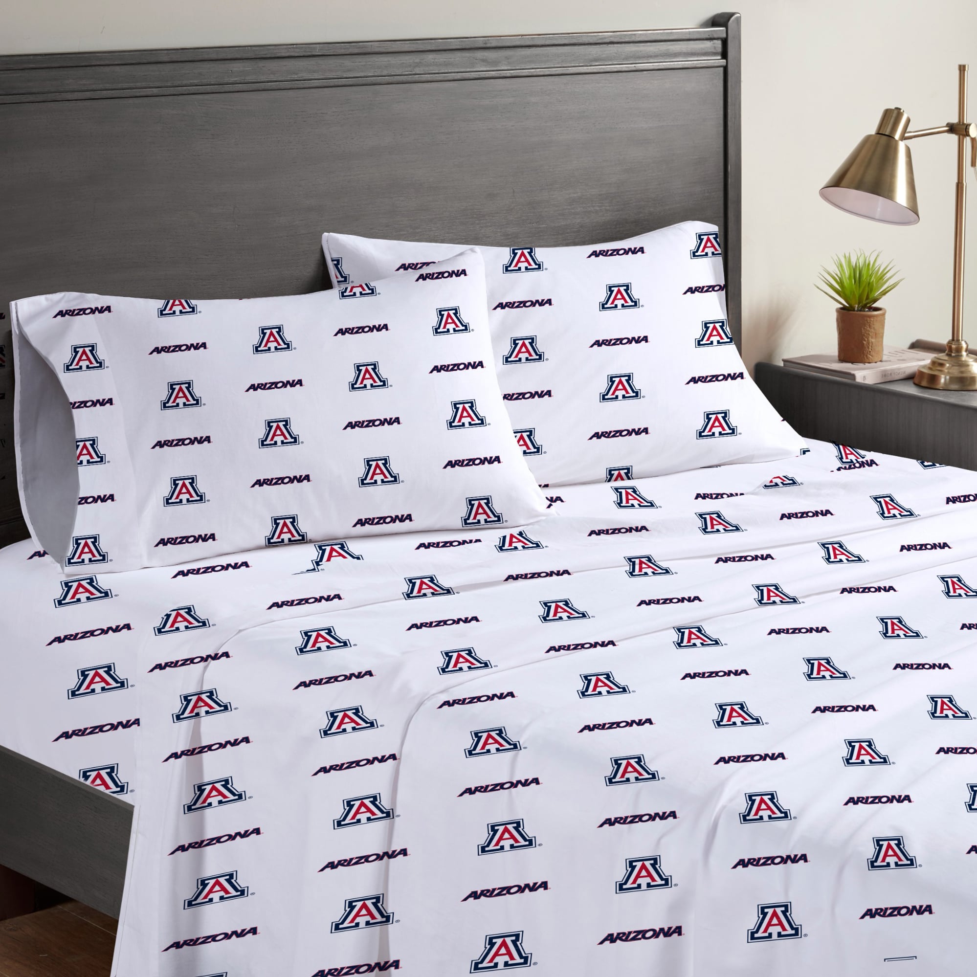 Pegasus Arizona Wildcats Four-Piece Queen Sheet Set