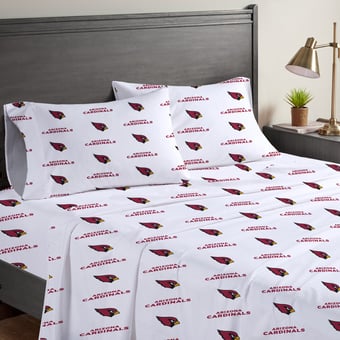 Pegasus Arizona Cardinals Four-Piece Queen Sheet Set